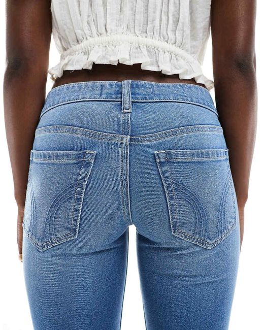 Hollister Blue Low Rise Bootcut Jeans