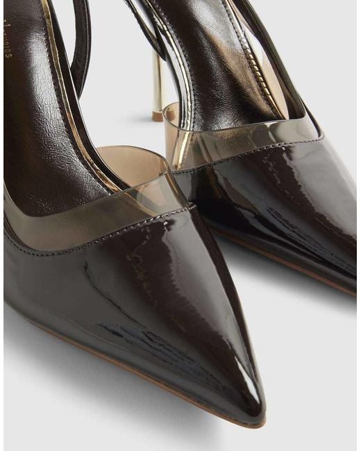 River Island Natural Sling Back Court Heels