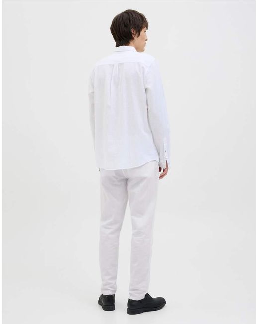 Jack & Jones White Chino Trousers for men