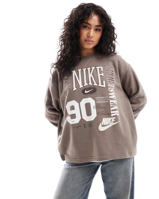 Nike Brown Street Logo Sweatshirt