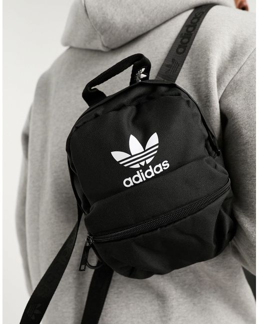 adidas Originals Trefoil 2.0 Mini Backpack in Black for Men | Lyst