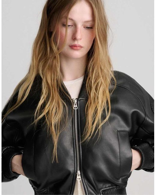 Giacca Bomber di Pull&Bear in Black