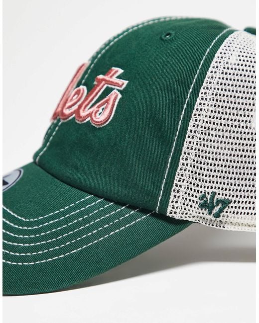 '47 Green New York Mets Script Clean Up Trucker Cap