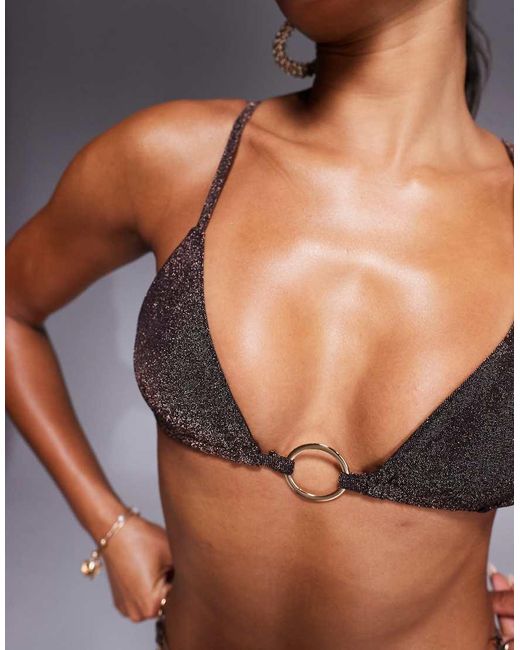 SIMMI Brown Nusa Triangle Bikini Top