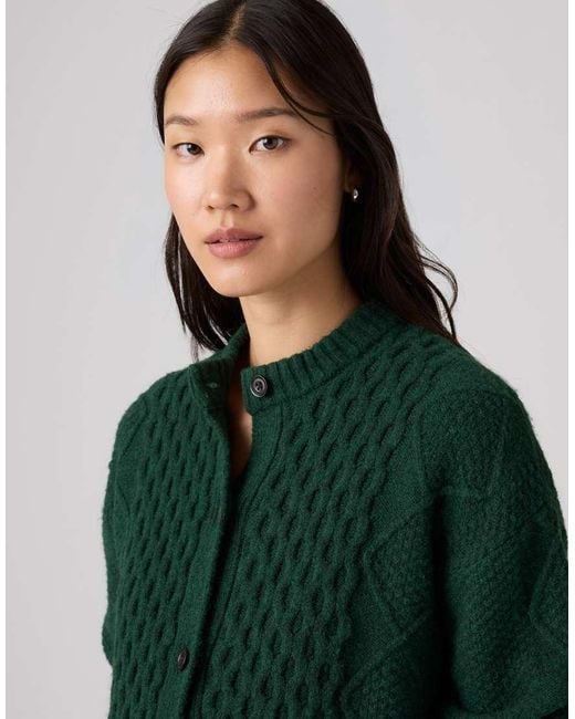 Levi's Green Charlotte Crewneck Cardigan