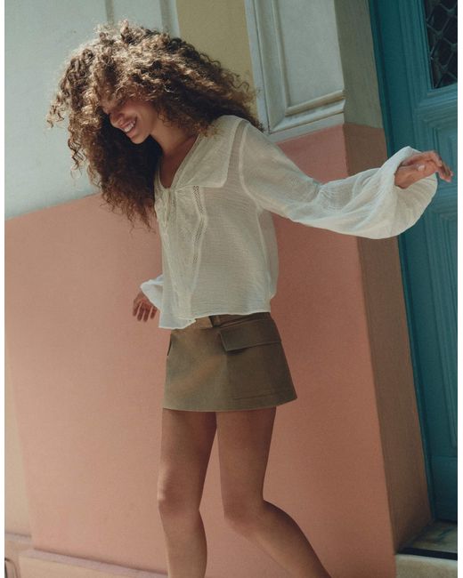 Pull&Bear Green Kurze cargo-skort