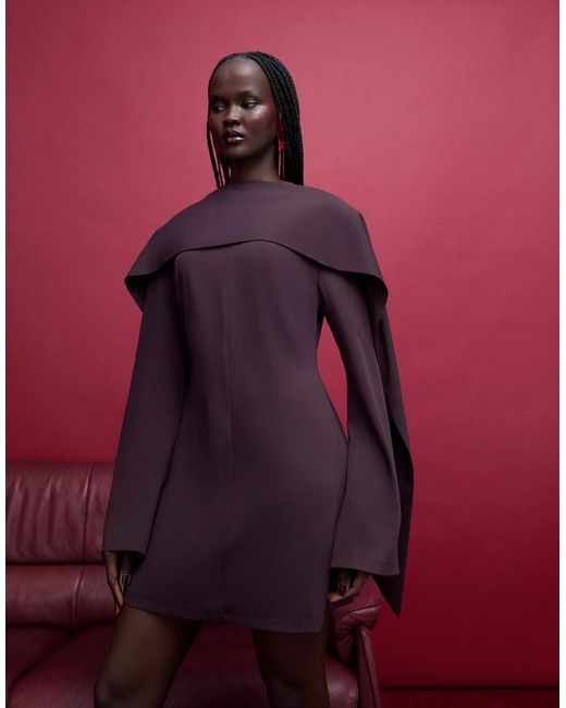 ASOS Red Tailo Mini Dress With Scarf Detail