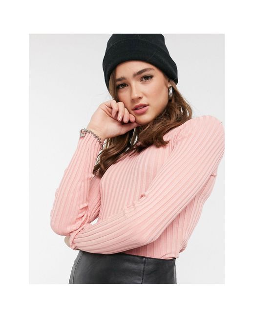 crew neck ribbed jumper