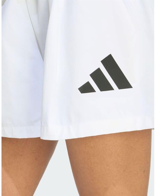 Adidas Originals White Adidas Z.N.E. Woven Short