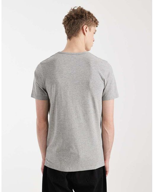 Jack & Jones Gray Short Sleeve Slim Fit T-shirt for men