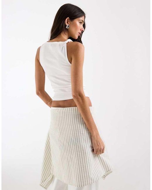 ASOS White Twist Detail Scoop Neck Cami