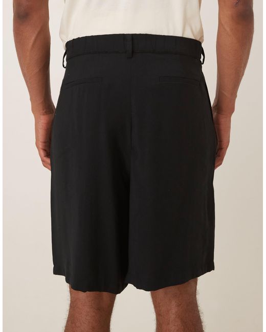 ASOS Natural Smart Straight Fit Longer Length Shorts for men