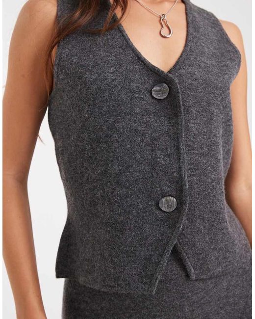 Vero Moda Black Soft Knitted Waistcoat