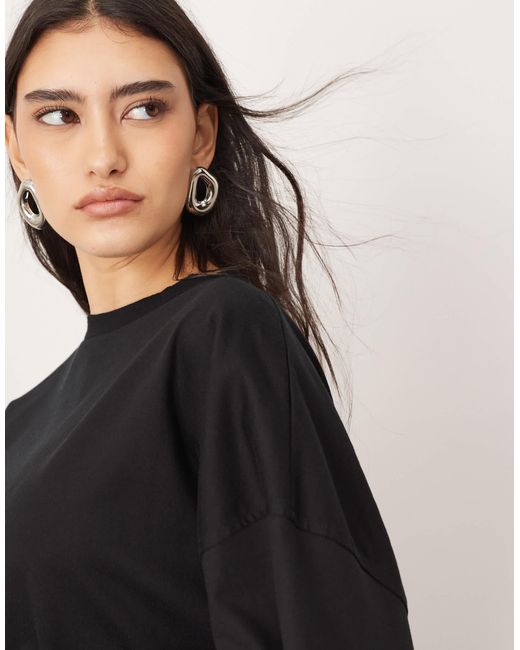 T-shirt oversize en coton à manches longues ARRANGE en coloris Black