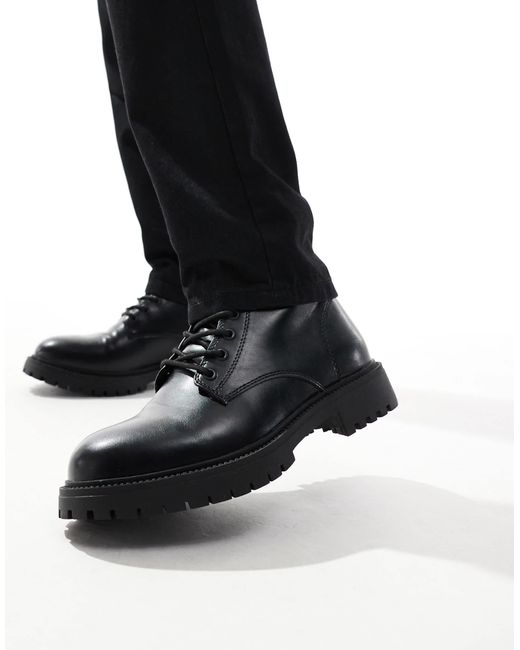 Pull&Bear – e schnürstiefel in Black für Herren