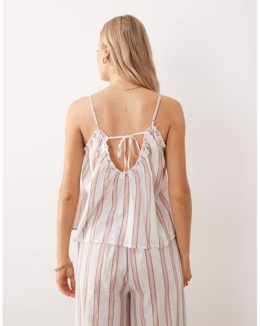 Iisla & Bird White Beach Cami Top Co-ord