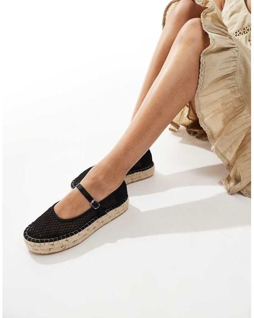 Glamorous Natural Mary Jane Espadrilles