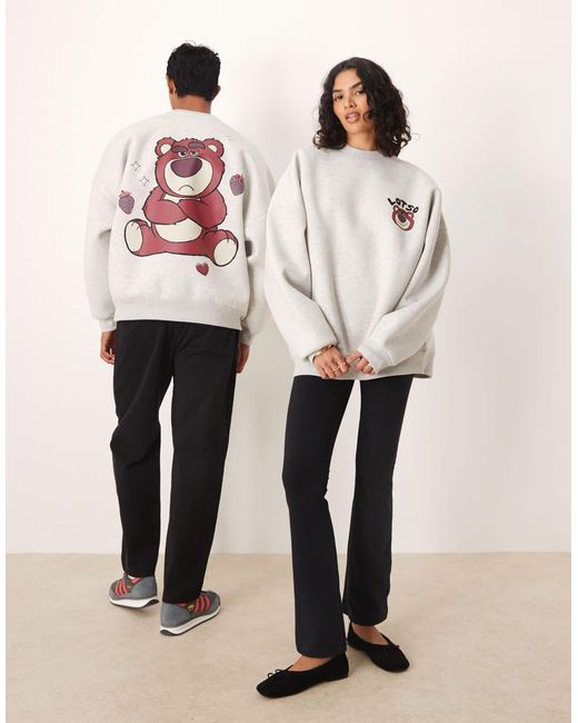 ASOS Multicolor Disney Pixar Unisex Extreme Oversized Scuba-style Fabric Sweatshirt With Lotso Print