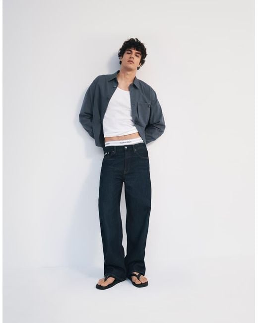Calvin Klein Blue Baggy Jeans for men