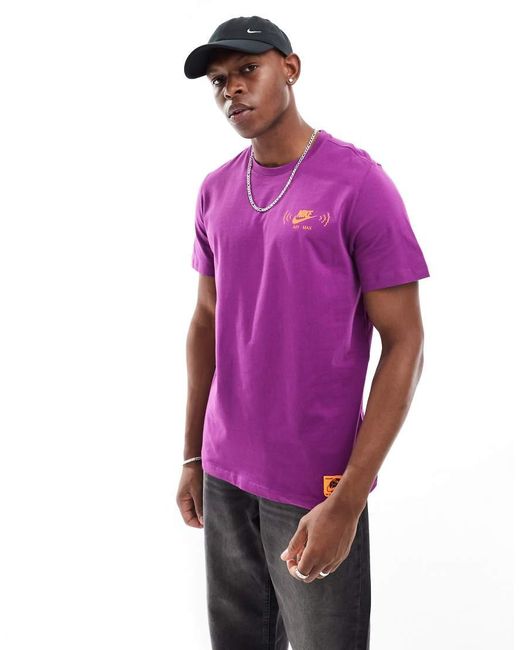 Camiseta Morada Con Estampado Grafico En La Espalda Swoosh Fm De Morado de Nike de color Morado Lyst
