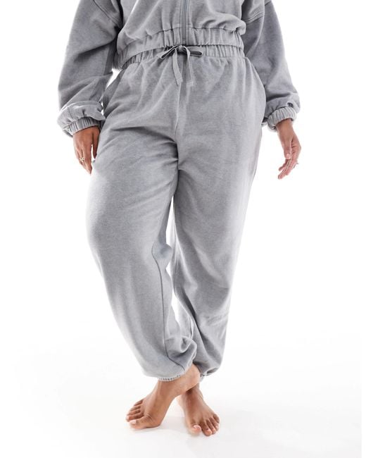 ASOS Gray Asos Design Curve Lounge Mix & Match Fleece jogger