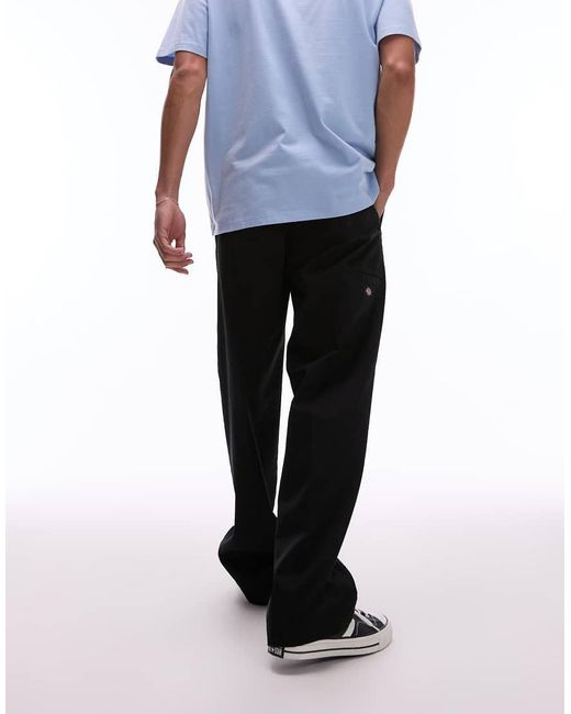 Pantalones Negros De Pernera Ancha Y Estilo Worker Con Pinzas Unionville De Dickies de hombre de color Blue