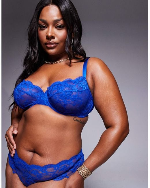ASOS Blue Asos design curve – lola – bügel-bh aus spitze