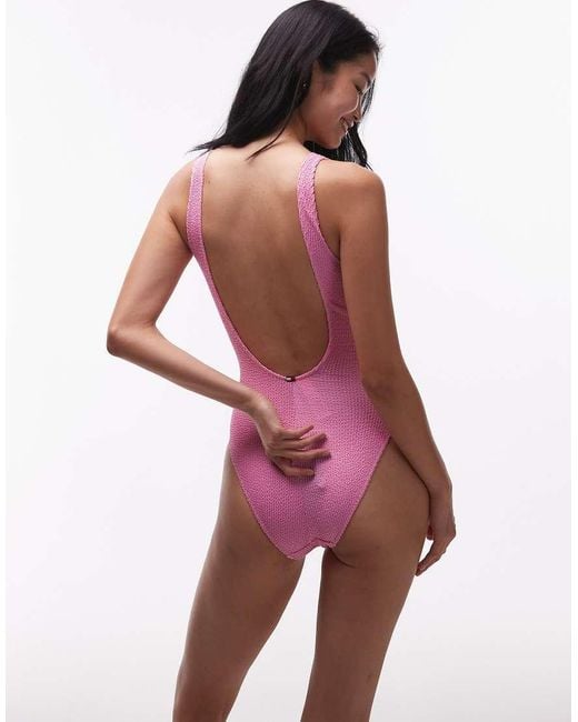 Tommy Hilfiger Red Resort Crinkle One Piece Swimsuit