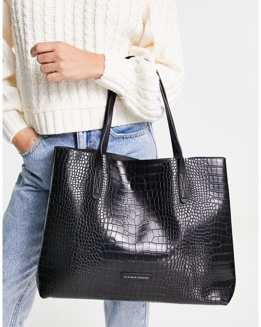 Claudia Canova Tote Bag With Insert in Black | Lyst
