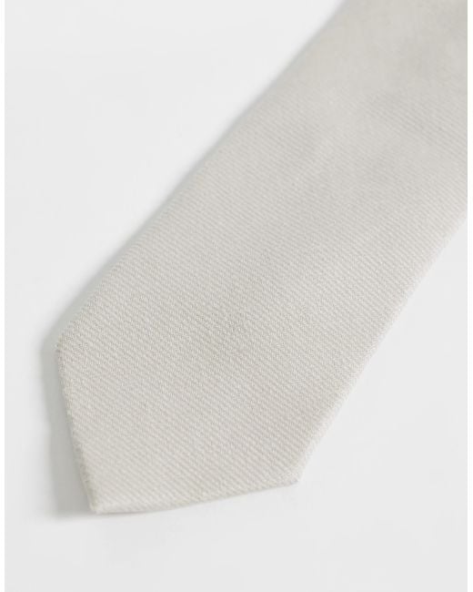ASOS White Linen Mix Tie for men