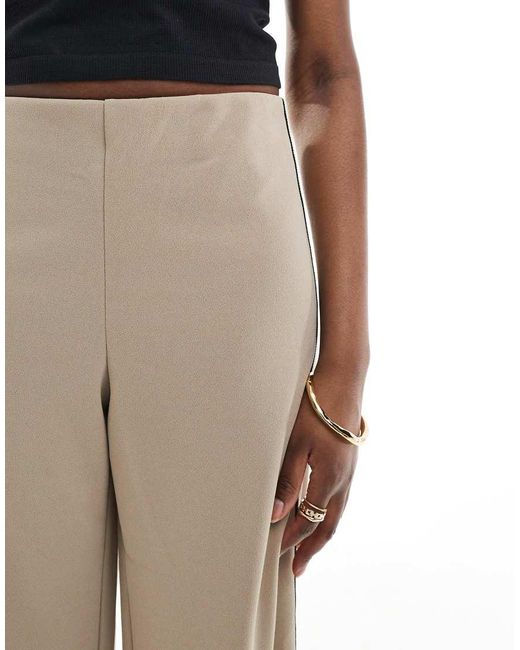 Pantaloni Con Fondo Ampio Color Fossile Con Riga Laterale di Vero Moda in Multicolor