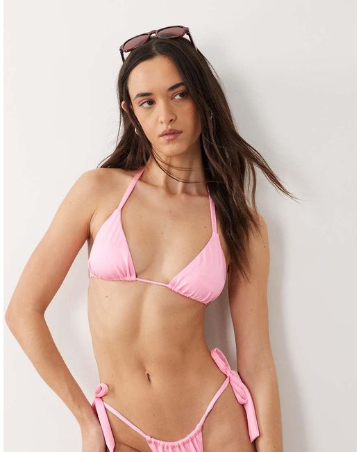 Free Society Natural Triangle Bikini Top