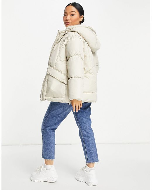 TOPSHOP Petite Mid Length Puffer Jacket 