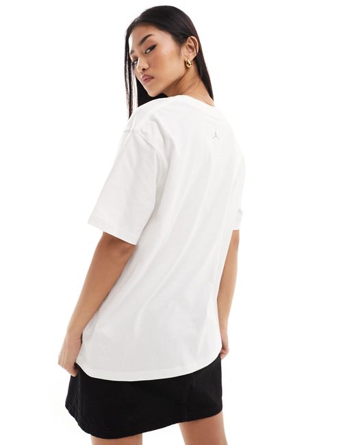 T-shirt imprimé coupe carrée Nike en coloris White