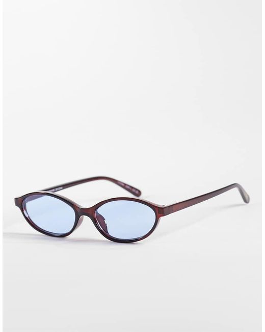 Aire Blue Earthshine Slim Oval Sunglasses