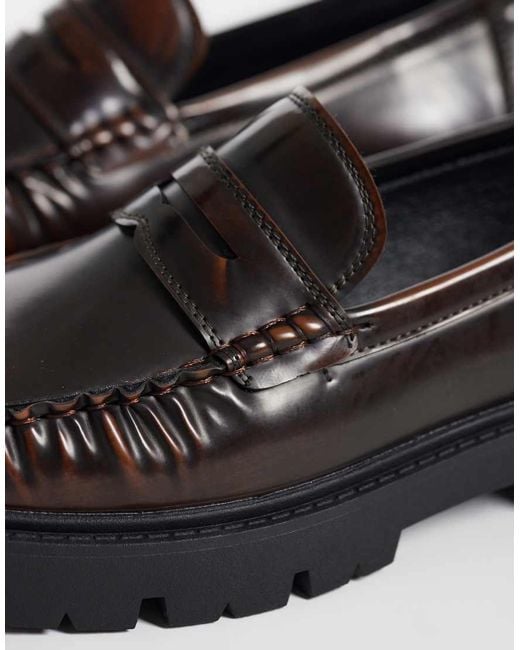 SEQWL Black Kinder Chunky Loafers