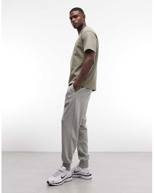 Nike White Club French Terry Cuffed Joggers for men