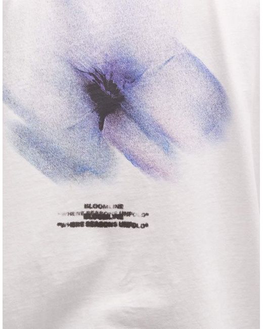 ASOS Gray Oversized Vest With Blurred Flower Graphic for men