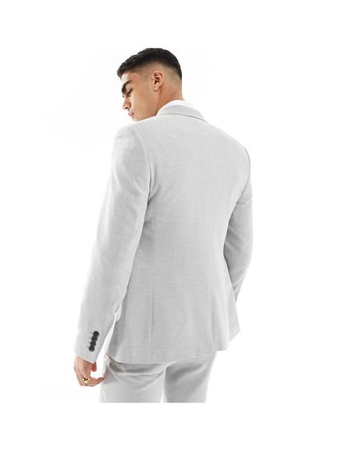ASOS White Wedding Superskinny Suit Jacket for men