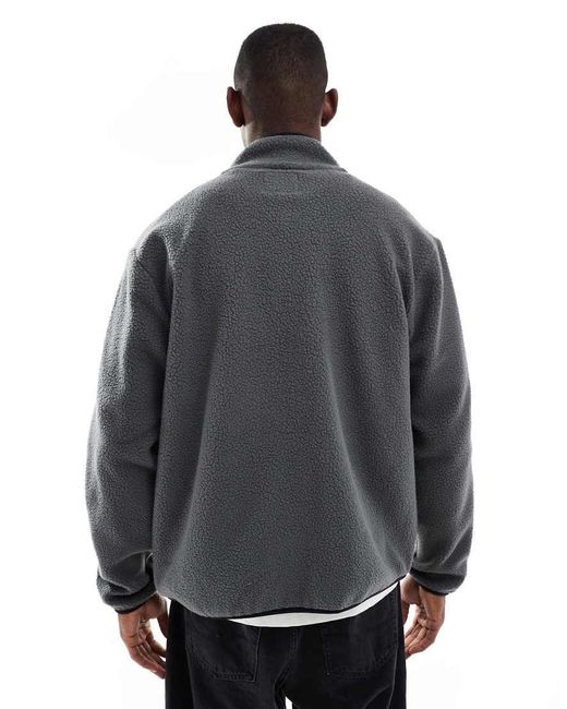 Jack & Jones Borg Fleece in het Gray voor heren