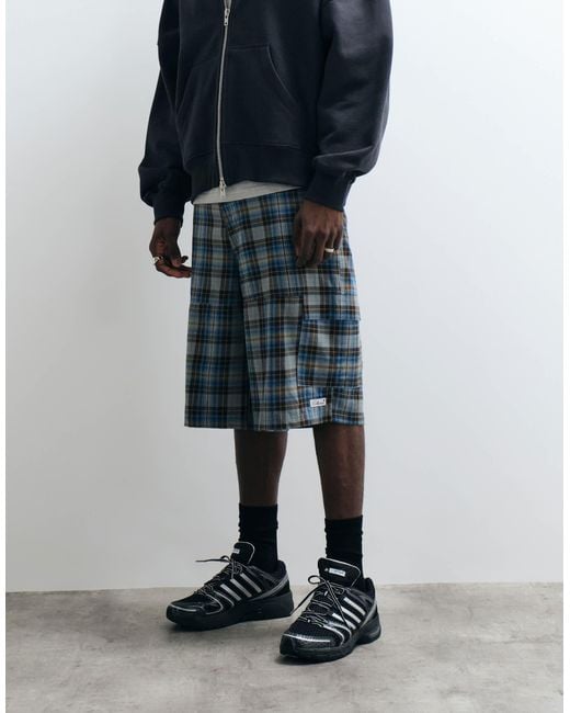 Collusion White Cargo Shorts for men