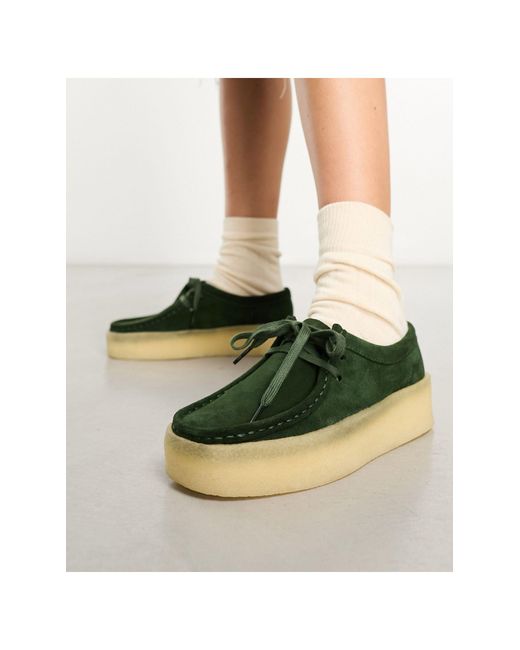 Clarks Green Wallabee Cup Sole Shoes