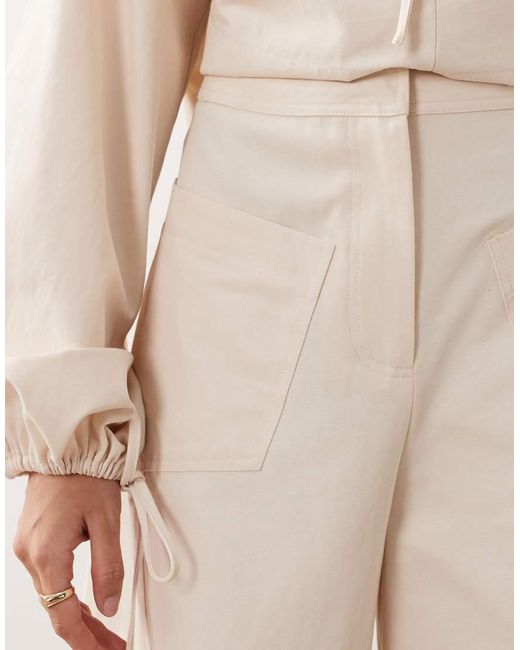 ARRANGE Natural Barrel Leg Pants
