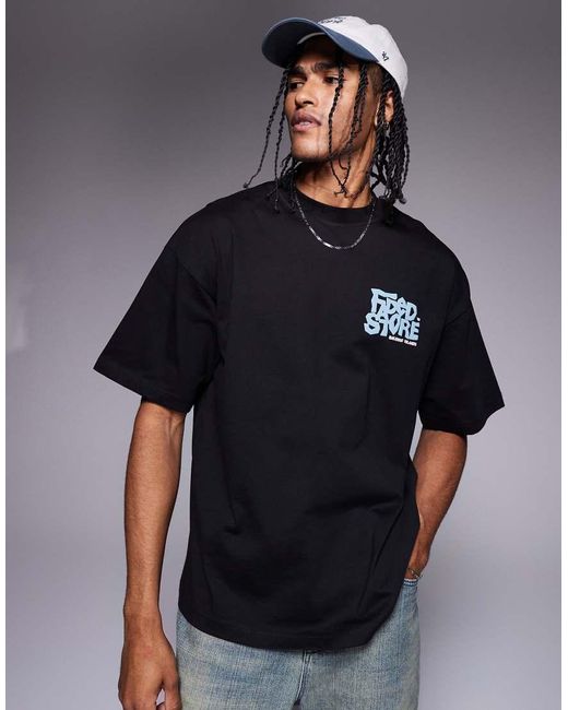 Camiseta Negra Con Logo Estampado En La Espalda Balaric De Faded Store de hombre de color Blue