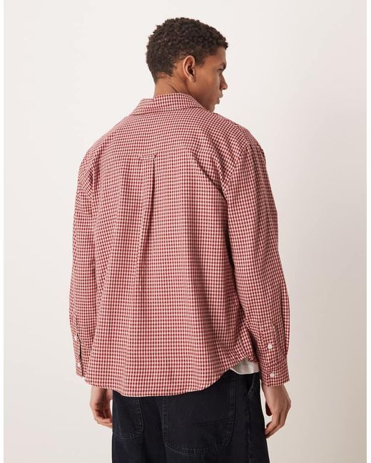 House Of Sunny Gingham Oversized Tailored Shirt for men