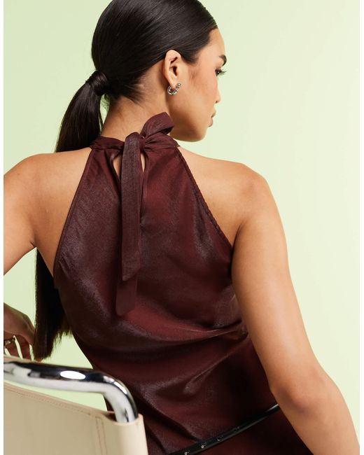 River Island Green – neckholder-maxikleid