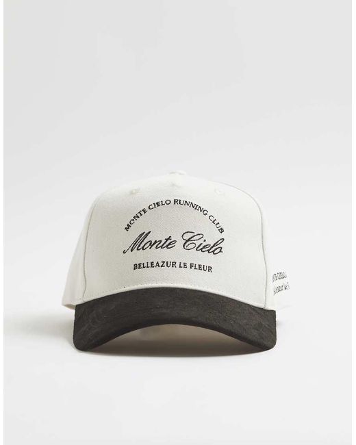 River Island White Monte Cielo Cap for men