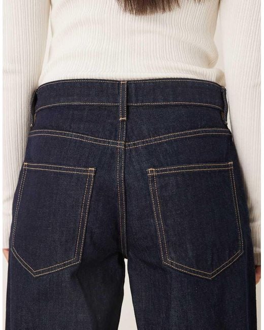 Vaqueros Azul Añil Holgados 100% De Algodón Annie De Mango de color Blue