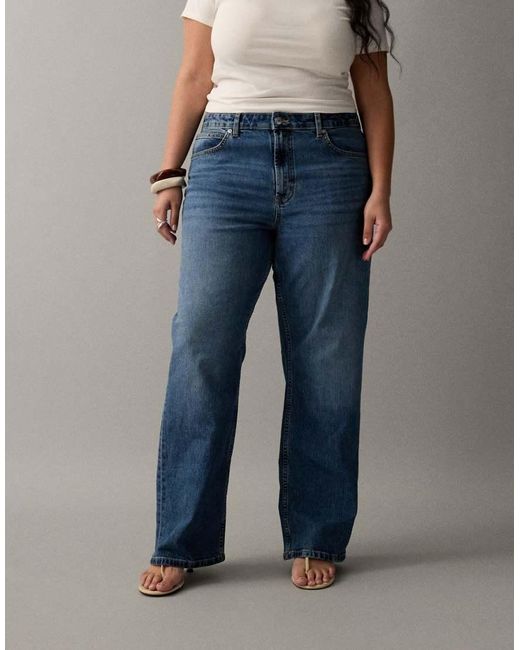 ASOS Blue Asos Design Curve Comfort Stretch Straight Leg Jeans