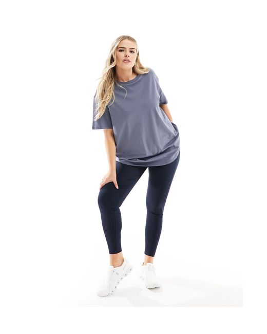 ASOS 4505 Blue Curve Icon Oversized T-shirt With Quick Dry